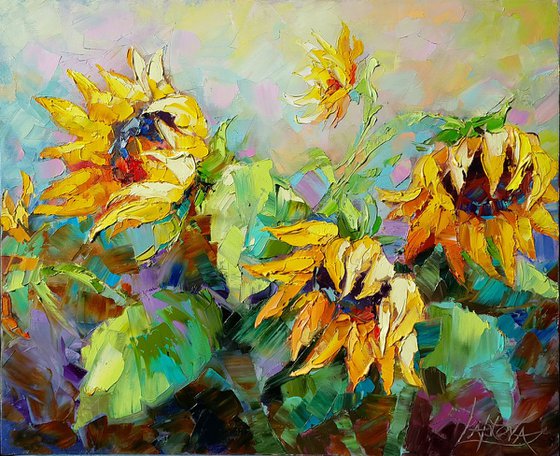 Sunflowers in the sun
