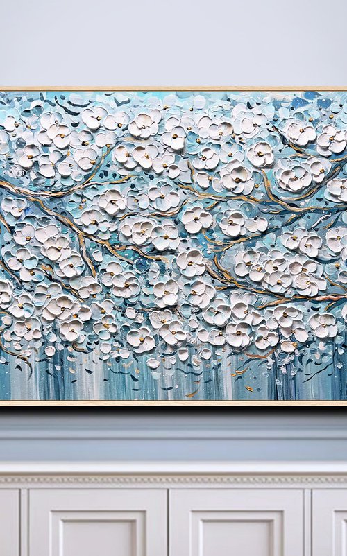 Blue Sakura Branches by Lana Guise