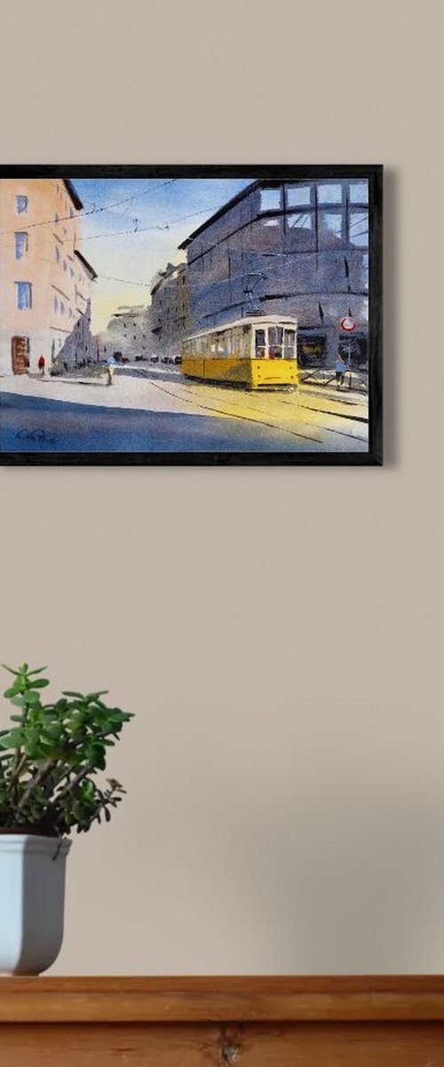 Milanese tram by Tollo Pozzi