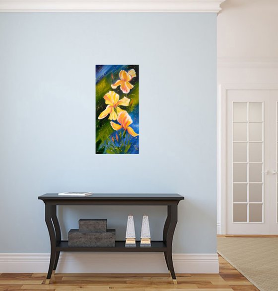 Irises. oil painting