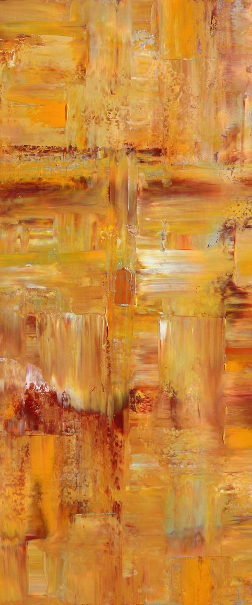 Abstract Orange Maroon Silver Concept by Robert Lynn