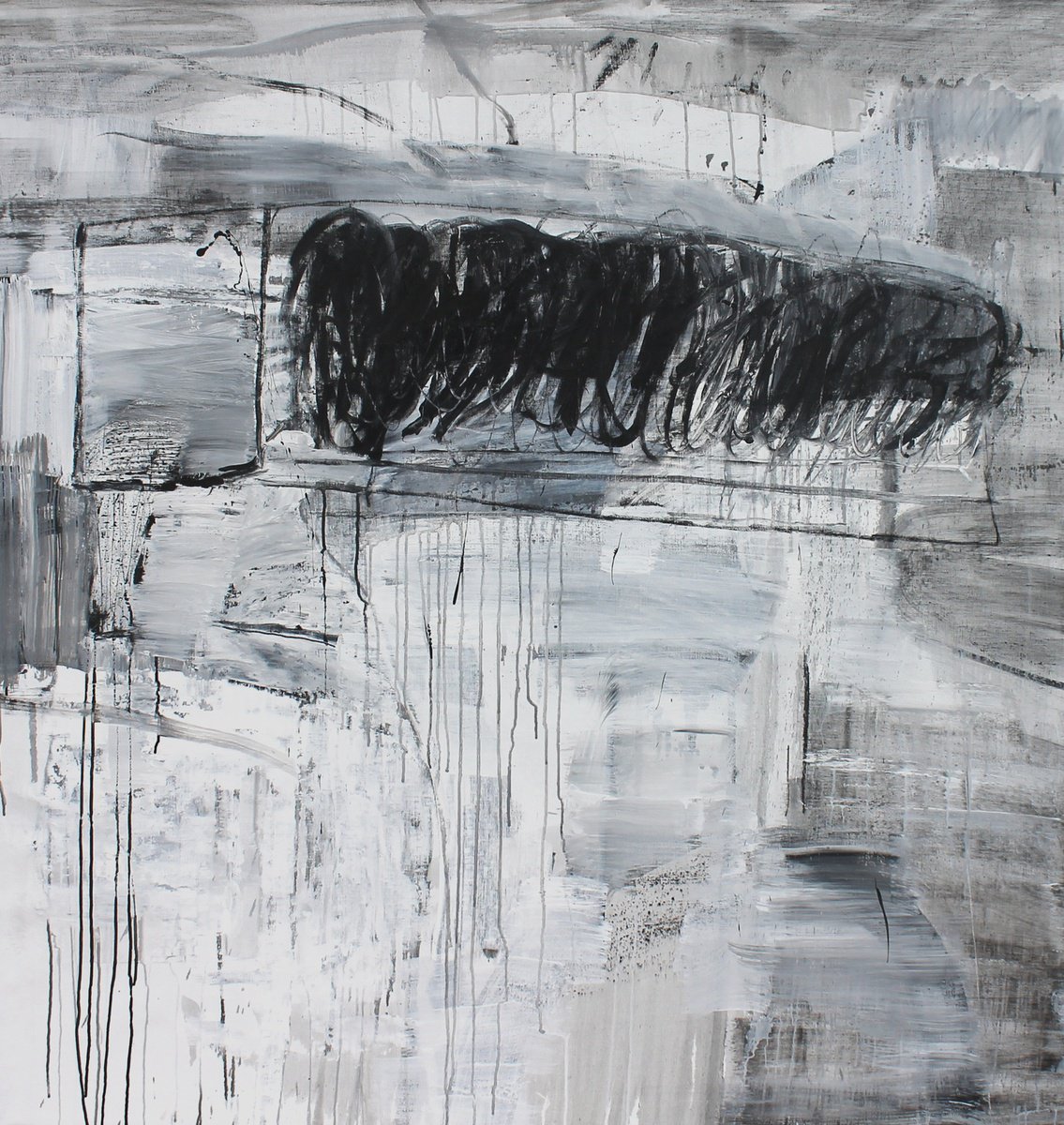 Abstract Acrylic Painting By Sergiy Dekalyuk, 55 X 59", The Smile Of The Brave, Original Artwork