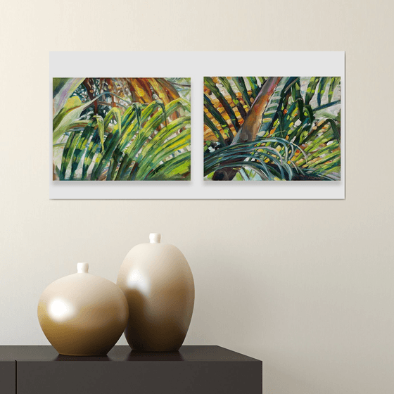 Tropical Symphony Of Colours. Diptych