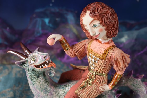 Georg playing with a Dragon. Genesis.