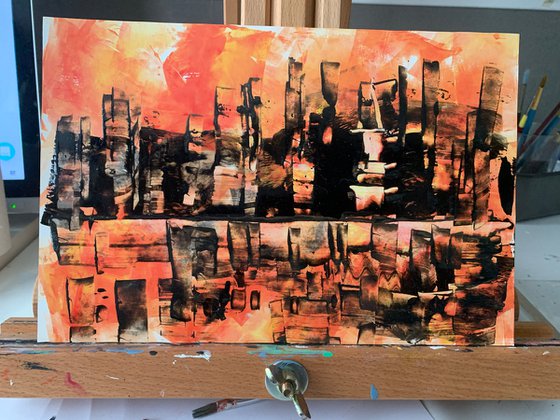 Abstract cityscape.