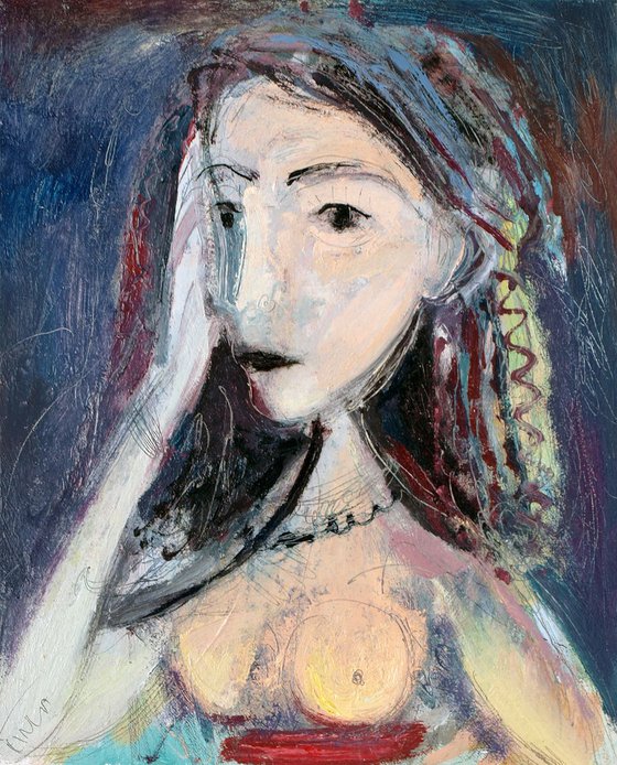 the portrait of Nusch Éluard (inspired by Picasso)