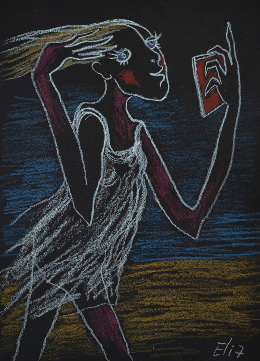 Expressive Pencil Drawing , I Know How To Bring Them To Peace! By Elisheva Nesis, 9 X 13, Artwork For Sale On Artfinder