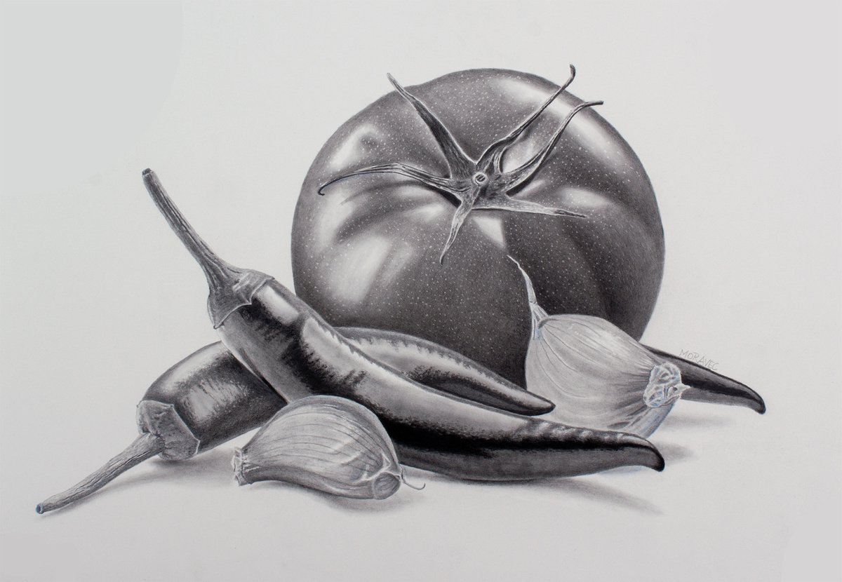 Tomato, Chili, Garlic by Dietrich Moravec