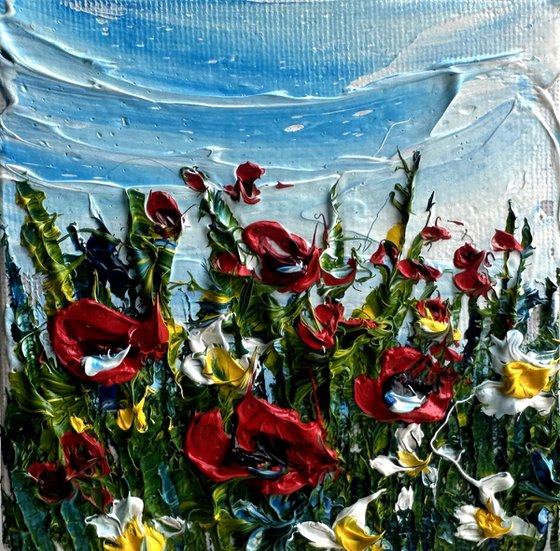 Poppies red flowers