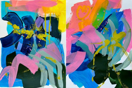 Diptych "Bisous"