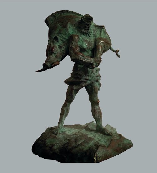 Hercules  (45x25x25cm, bronze) by Grigor Darbinyan