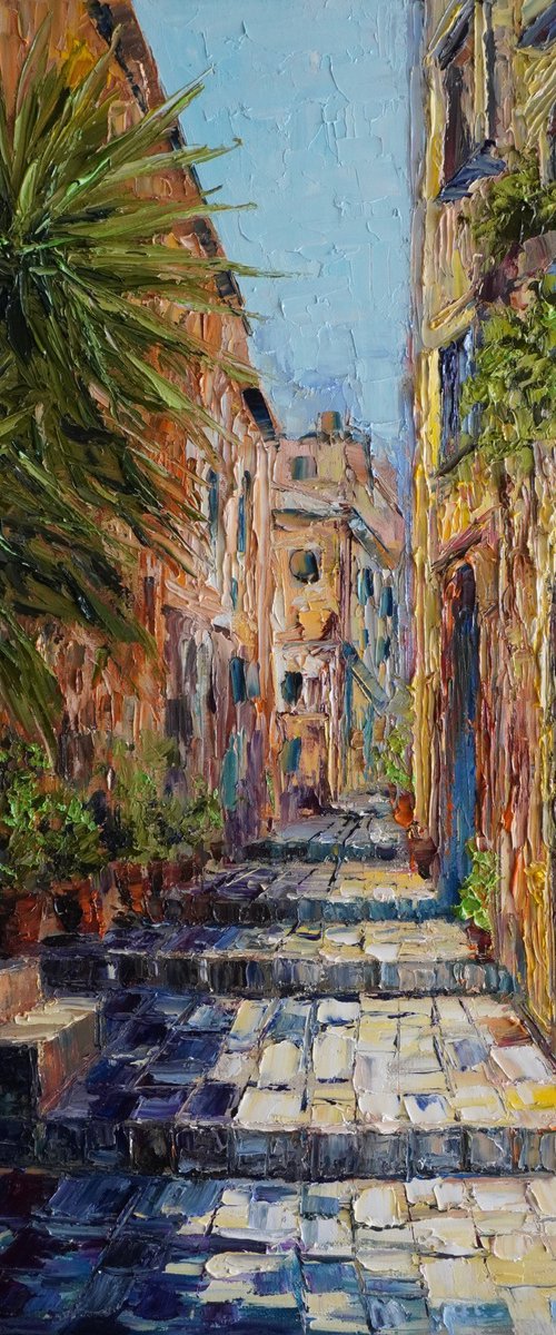 A street in Menton by Haykuhi Khachatryan