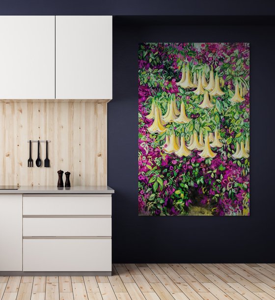 Bellflowers and Bougainvillea