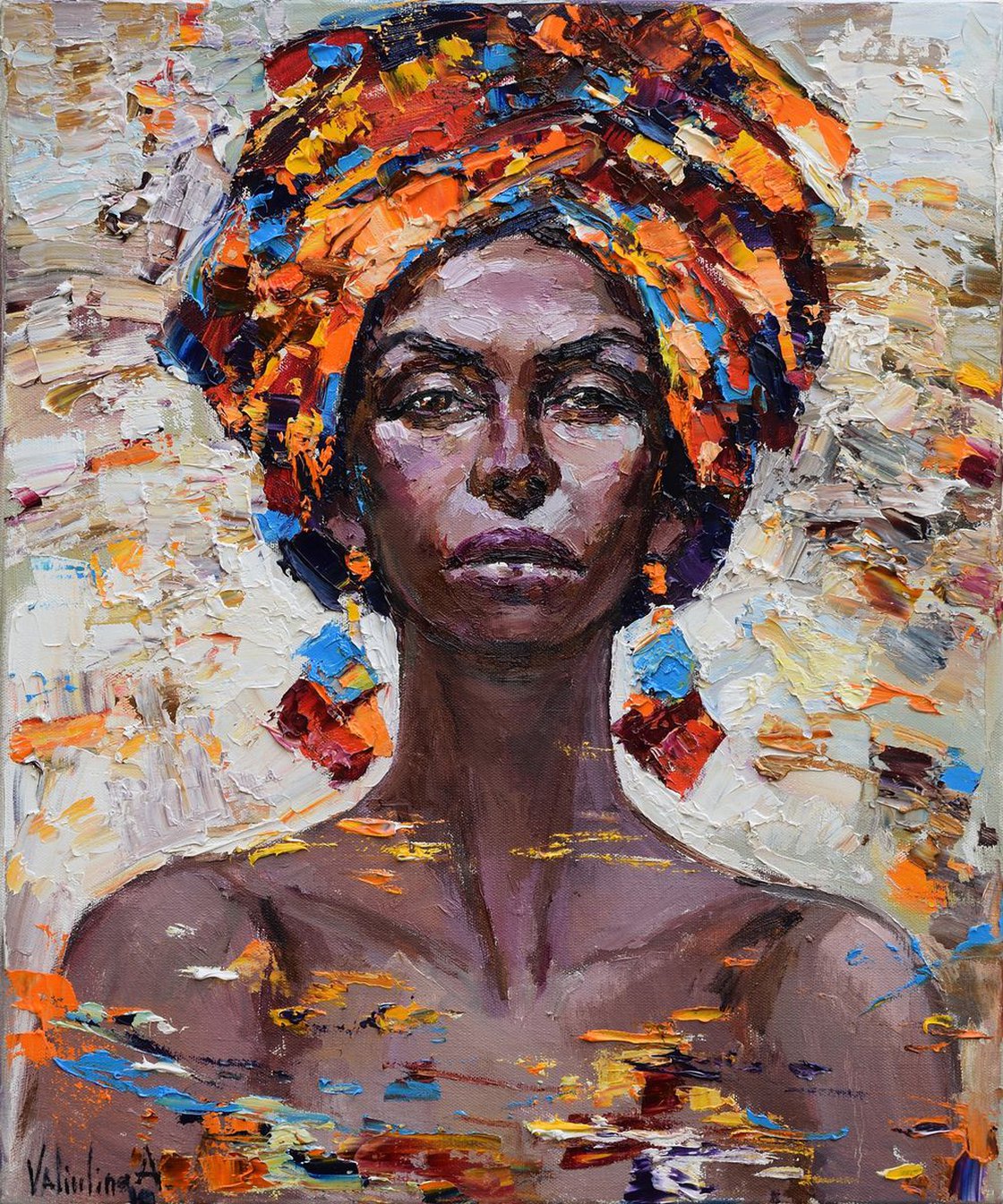 Commission for Nakia. 'African woman' - Framed Oil painting by ...