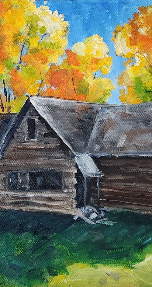 "History Forgotten" - Landscape - Old Buildings by Katrina Case