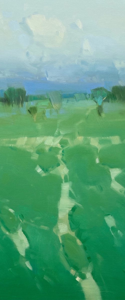 Summer Path, Original oil painting, Handmade artwork, One of a kind by Vahe Yeremyan