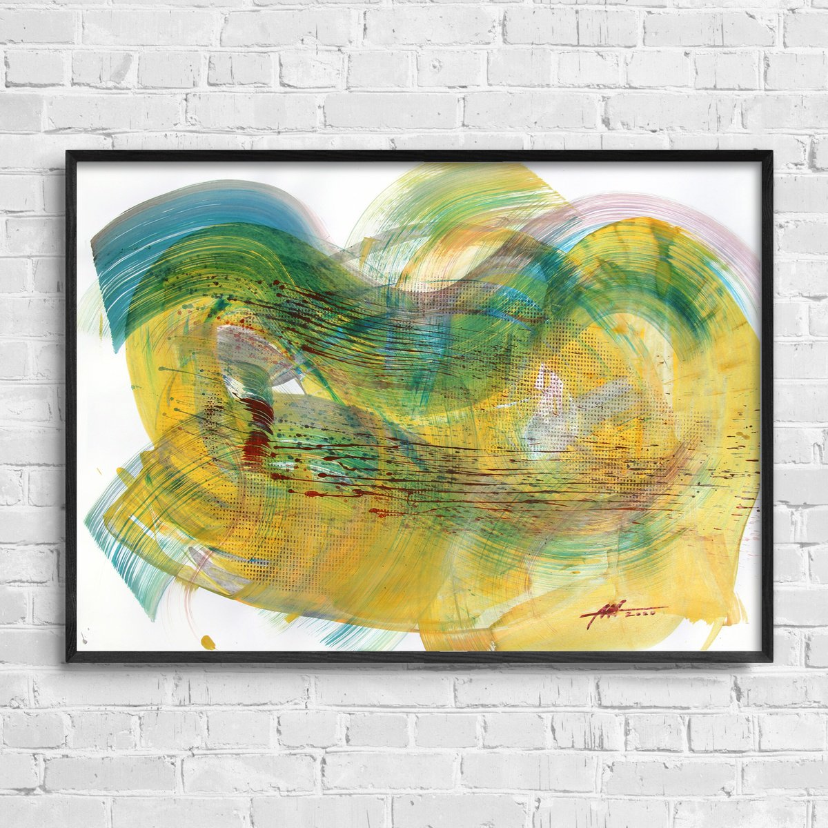 Organic Abstract Acrylic Painting By Anatoliy Menkiv, 33 X 24, #67 Metaphysics Series, Original Artwork