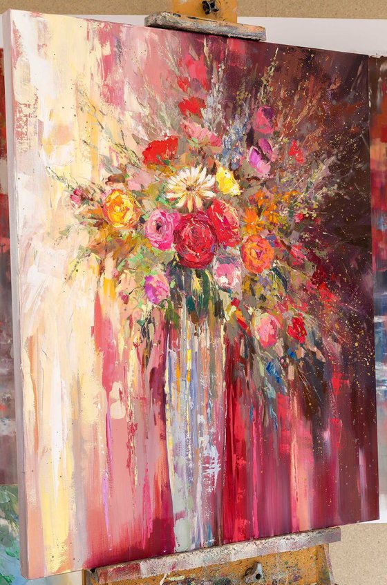 'Summer Flowers in Vase'