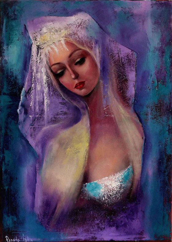 " Madonna " - 50 x 70cm Oil Painting