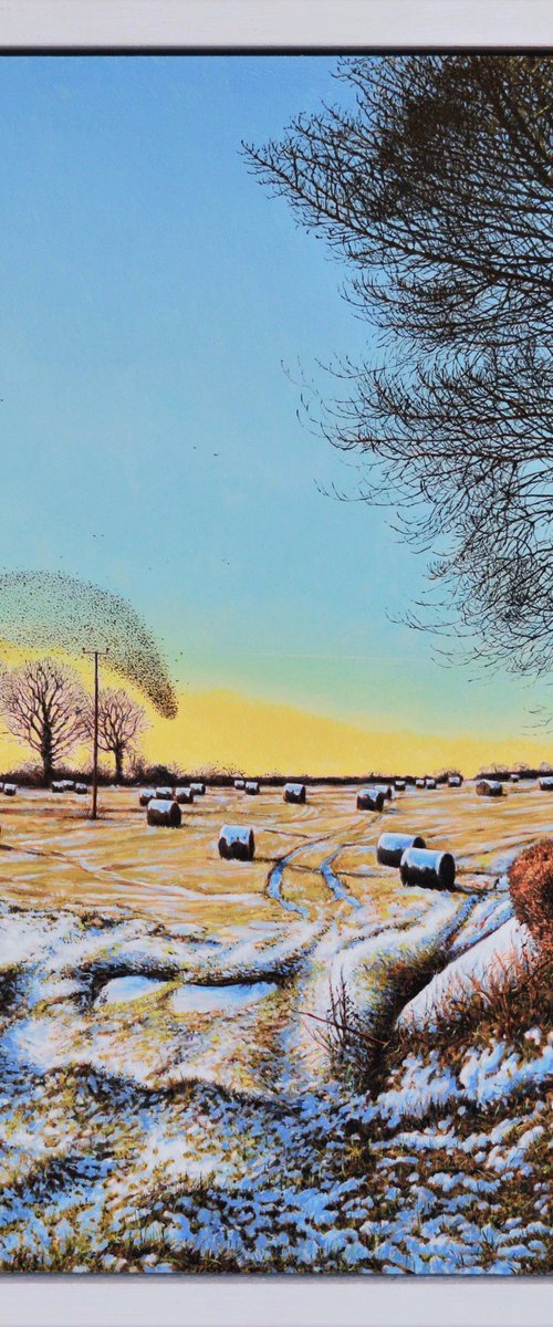 WINTER EVENING (Little Somerford) by Paul Simpkins