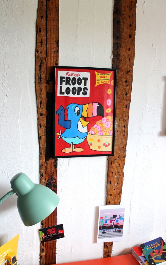 Froot Loops Cereal Painting