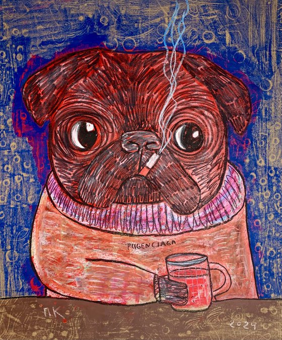 Smoking pug #11