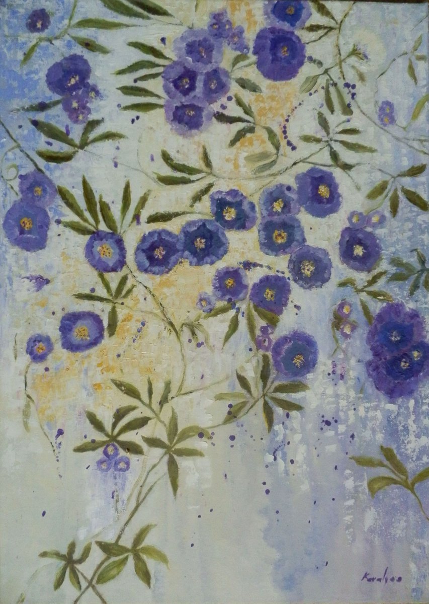 Purple flowers by Maria Karalyos