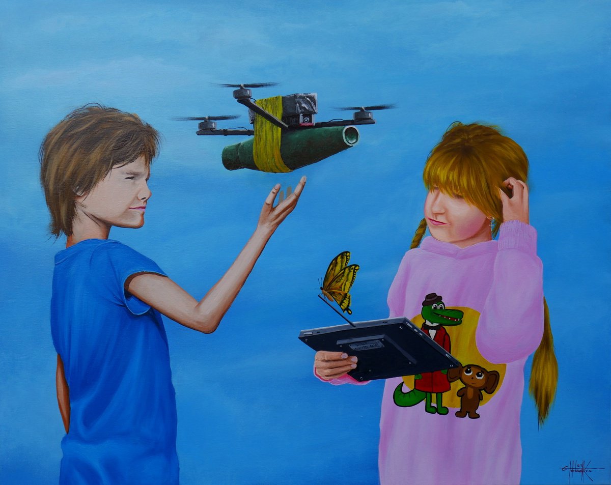 Photorealistic Oil Painting , Not Children