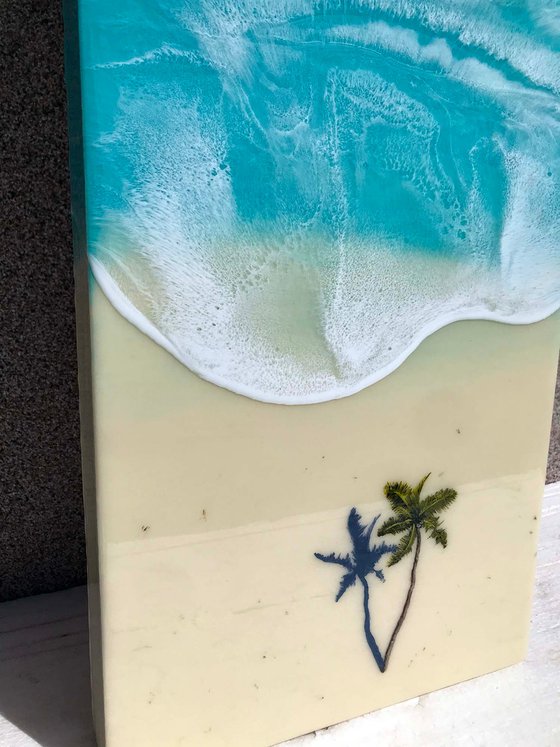 Tropical 1 - Resin on wood