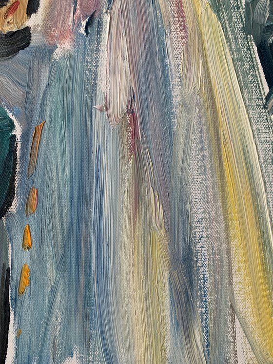 A Child and a Dog in the Big City