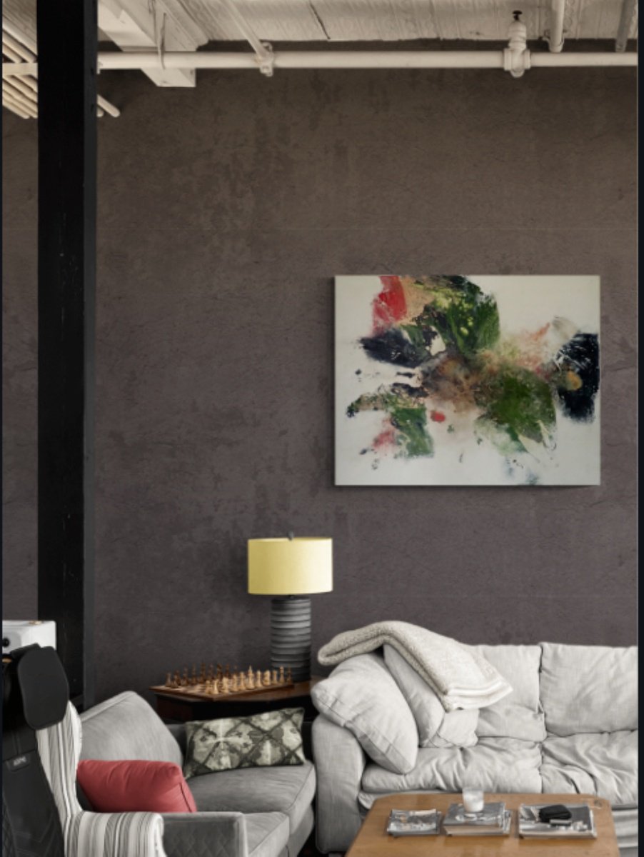 Abstract Acrylic Painting By Christa Haack, 39 X 31, Deeper Experiences 3, Original Artwork