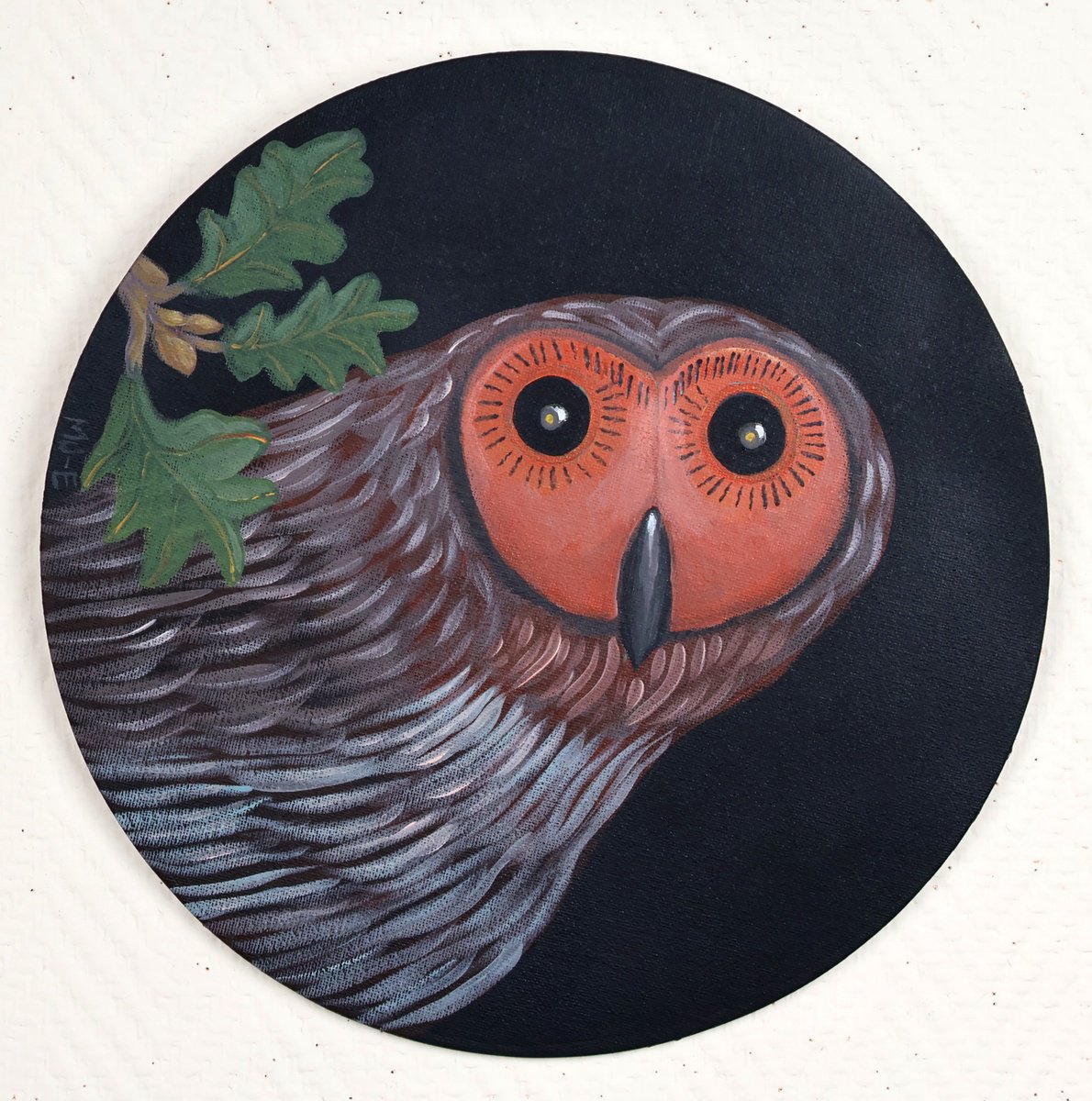 Owl and oak by Mariann Johansen-Ellis