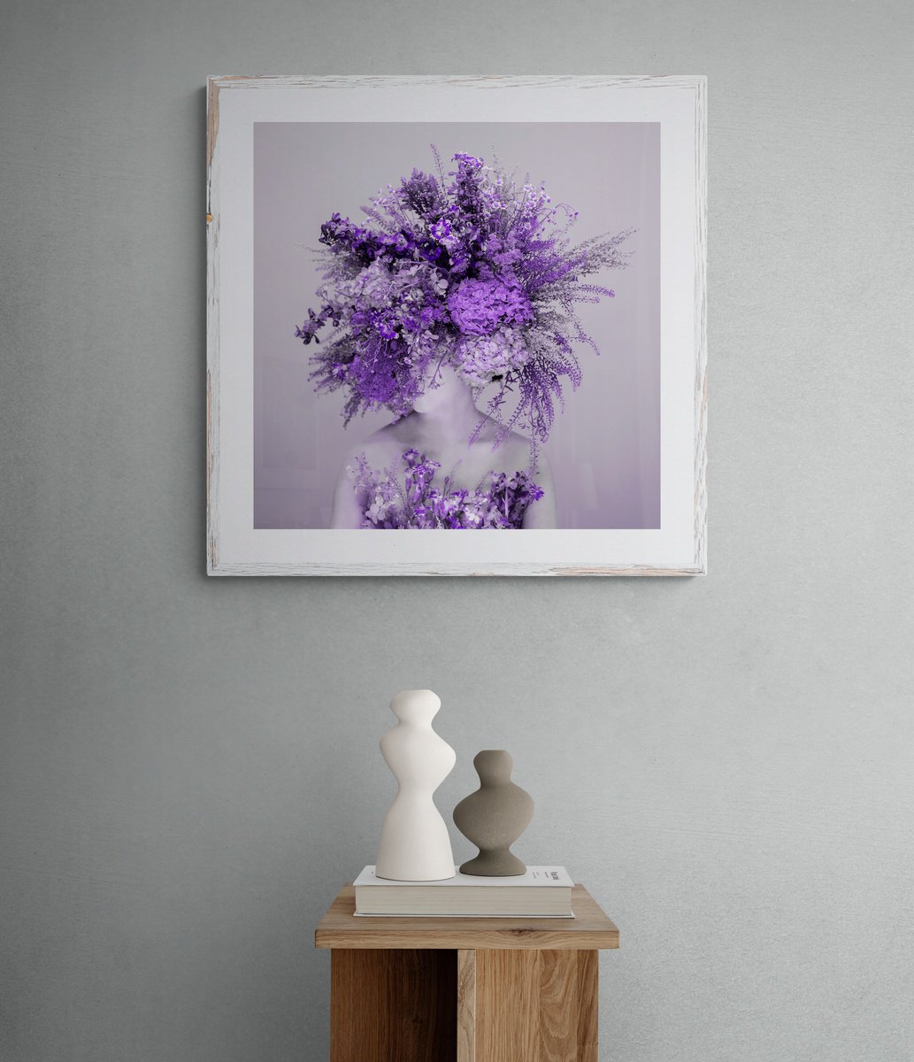 Surrealistic Botanical Photograph By Ziesook You, 20 X 20", Scent Of Texas 09212022V, Original Artwork