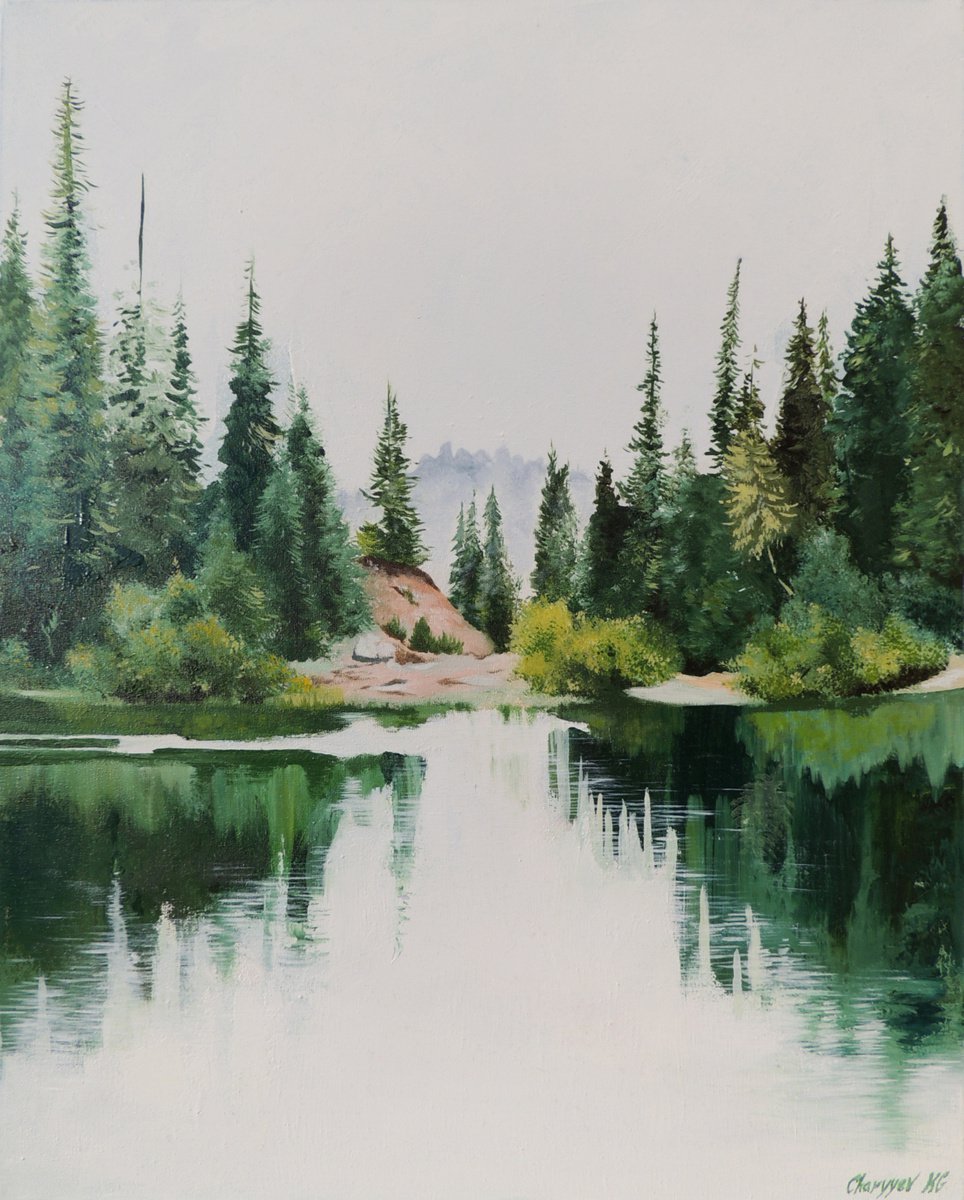 Forest lake by Kakajan Charyyev