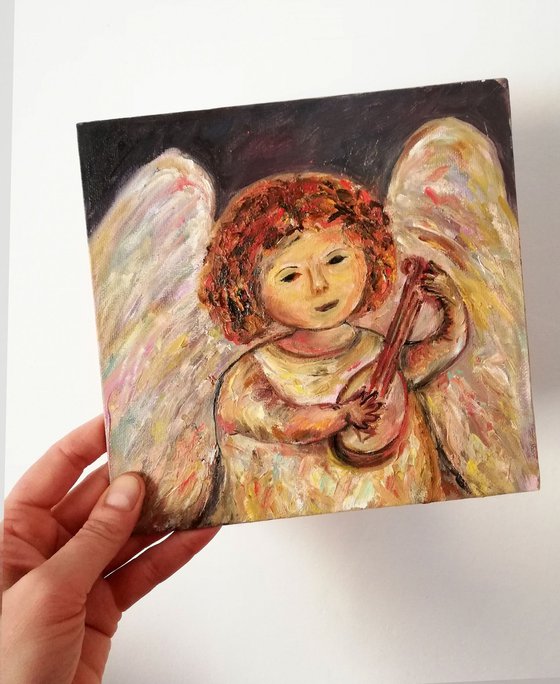 Angel Playing Mandolin