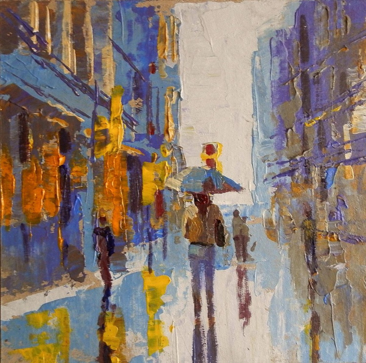 Rain Acrylic Painting By Sergey Kachin Artfinder