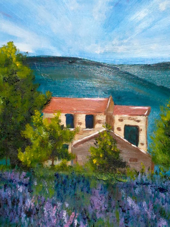 Provence France Lavender original oil painting