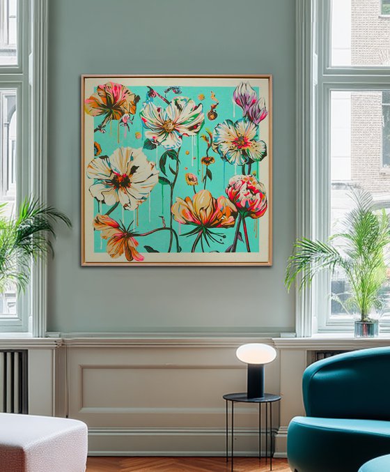 Fantasy Flowers turquoise