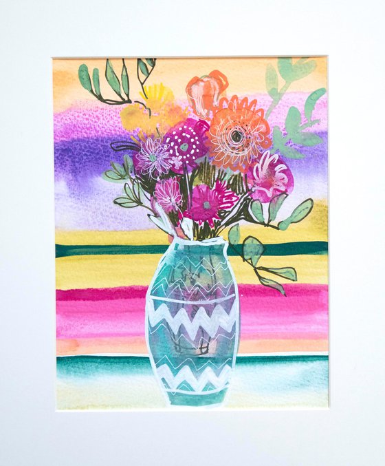 Joyful Vase of Flowers