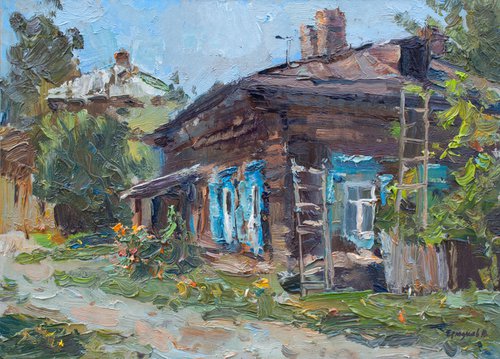 The house with blue windows by Yuri Ermolaev