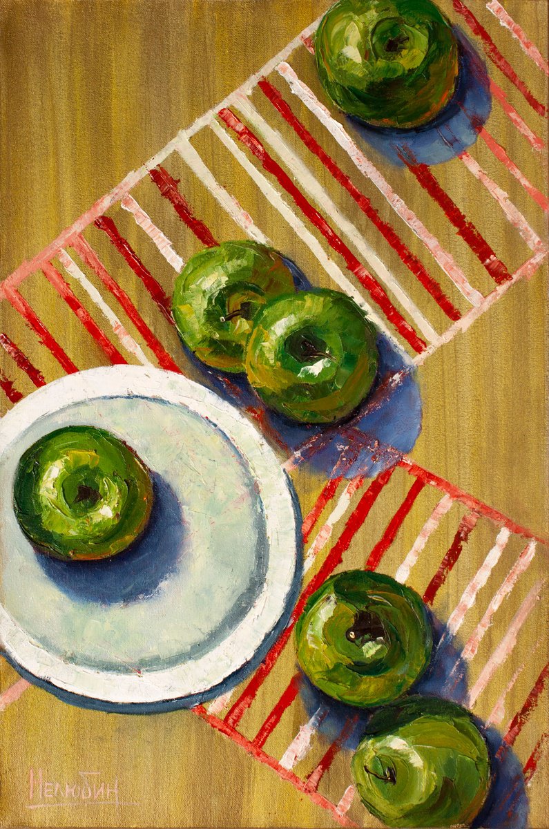 Impressionistic Still Life Oil Painting By Aleksandr Neliubin, 16 X 24, Abundance, Original Artwork