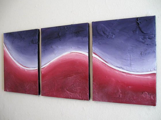 Aurora Borealis" 3 panel canvas