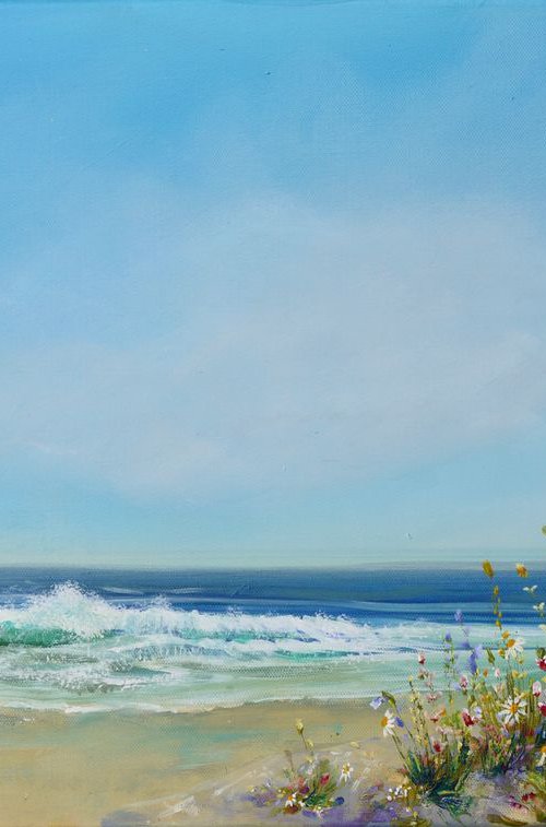 Flying above the sea by Emma Sian Pritchard
