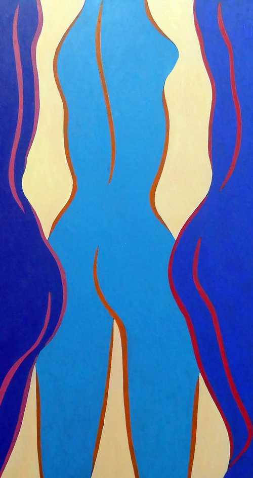 FIVE RHYTHMIC NUDES IN BLUES by Stephen Conroy