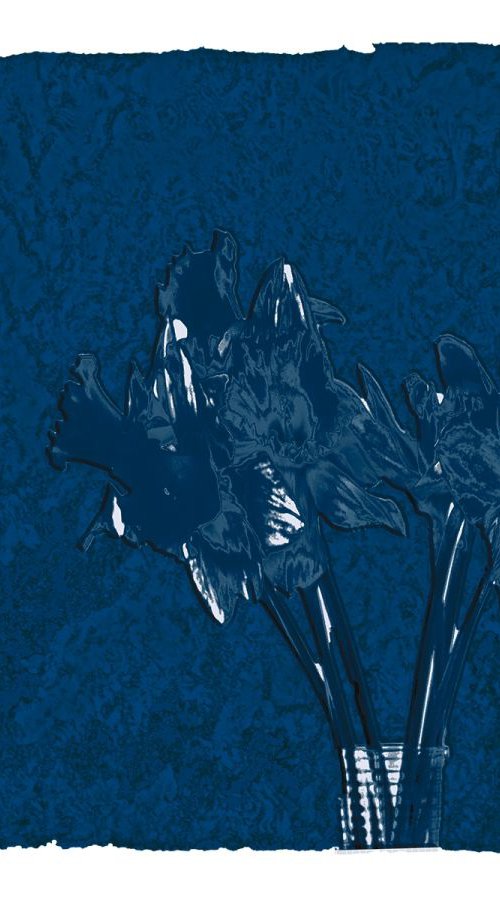 "Blue Daffodils in an IKEA Glass" by Elisabeth R