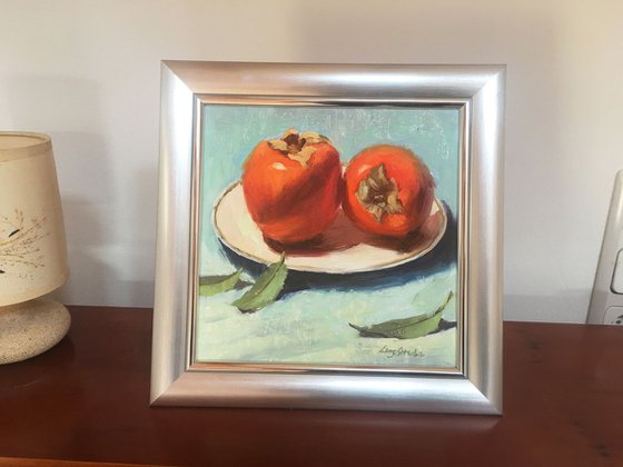 Two Persimmons (framed)