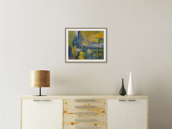 Transcendent Light, modern abstract painting, oil canvas, original art painting, 50x60 cm