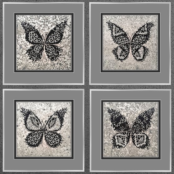 Set of 4 «LacyButterflies»