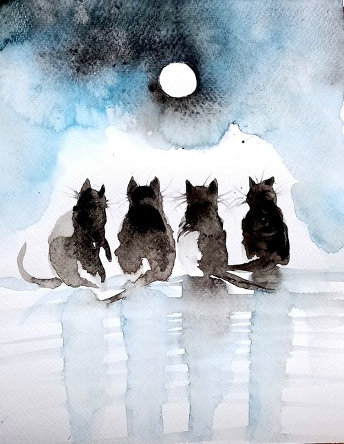 Black cats by Kovács Anna Brigitta