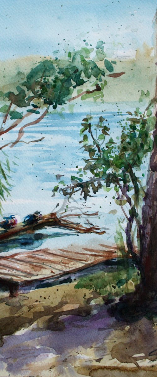 By the Lake... /  ORIGINAL PAINTING by Salana Art